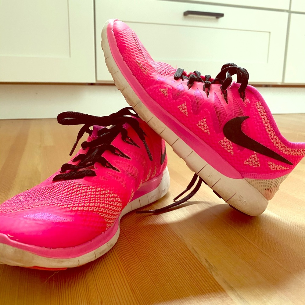 Hot Pink Nike Free 5.0 Running Shoes